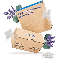 Dropps Fabric Softener Pods: Lavender Eucalyptus | 32 Count | Free of Dyes | HE | Safe & Gentle | Powered by Natural Mineral-Based Ingredients | Low Waste Packaging