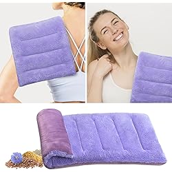 Heating Pad Microwavable 8'' x 17'' with Washable Cover, Microwave Heating Pad for Pain Relief, Moist Heating Pad for Cramps, Shoulder, Warm Cold Compress for Muscles, Joints