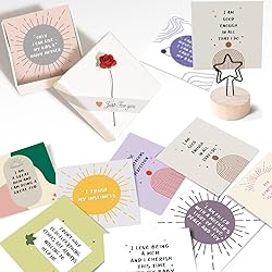 Obbyidk New Mom Affirmation Cards, 20 Uplifting Postpartum Affirmation Cards, Mothers Day Gift for New Mom, New Mom Gift for Women After Birth