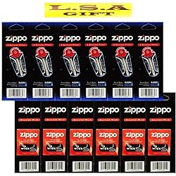 Zippo Lighter 6 Flints 6 Wicks Pack of 12 Value Packs 1