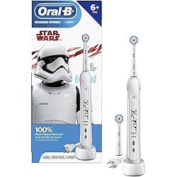 Oral-B Kids Electric Toothbrush with Replacement Brush Heads, Featuring Star Wars, for Kids 6