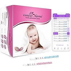 Easy@Home 50 Ovulation Test Strips and 20 Pregnancy Test Strips Combo Kit, 50 LH 20 HCG--Package May Vary