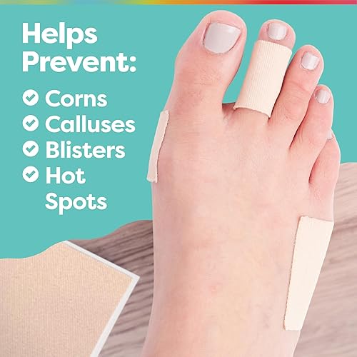 ZenToes Moleskin for Feet Self Adhesive Sheets Blister Prevention Padding Cut to Fit Strips All Day Protection, Pain Relief from Rubbing Shoes, Friction and Pressure