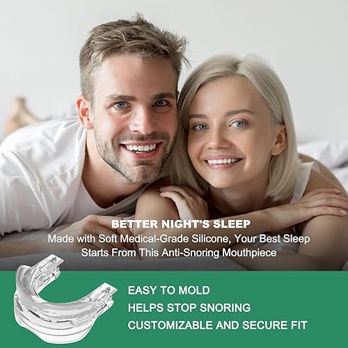 Anti-Snoring Mouthpiece - Anti-Snoring Mouth Guard, Snoring Solution Adjustable Mouth Guard - Helps Stop Snoring, Comfortable Anti-Snoring Devices for ManWomen Night's Sleep