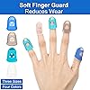 36 Pieces Rubber Fingers Tips Guard with 3 Sizes Finger Protector Covers Caps for Paperwork, Cutting, Wax Carving, Guitar Playing and Office Supplies Tasks, S, M, L