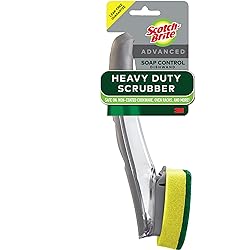 Scotch-Brite Heavy Duty Advanced Soap Control Dishwand, Control Soap With A Button, Keep Your Hands Out Of Dirty Water, Long Lasting and Reusable