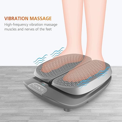 SNAILAX Vibration Foot Massager with Heat,Remote Control,Adjustable Vibration Speed Electric Foot Massager Machine for Circulation,Plantar Fasciitis, Pain Relief