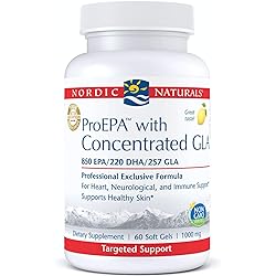 Nordic Naturals ProEPA with Concentrated GLA, Lemon - 60 Soft Gels - 1217 mg Omega-3 257 mg GLA - Heart, Neurological & Immune Support, Healthy Skin - Non-GMO - 30 Servings