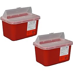 One Gallon Sharps Containers with Pop Up Lid Two Pack by Oakridge Products