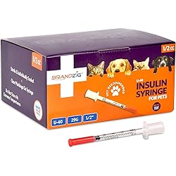 Brandzig U-40 Pet Insulin Syringes 29G 12cc, 12" 100-Pack