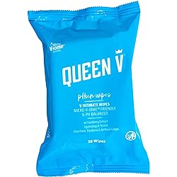 Queen V pHun Wipes, Feminine hygiene wet wipes, pH balanced, gynecologist tested, maintain your V fresh and clean, 1 pack 30 ct, Convenient resealable pack for on the go