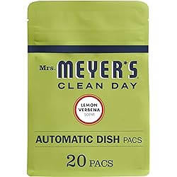 Mrs. Meyer's Automatic Dishwasher Pods, Lemon Verbena Scent, 20 Count