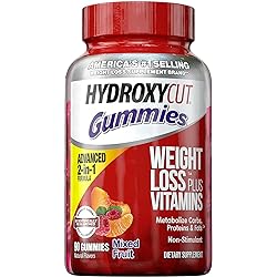 Weight Loss Gummies | Hydroxycut Caffeine-Free Gummy Weight Loss for Women & Men | Non-Stim Weight Loss Supplement | Metabolism Booster for Weight Loss | Weightloss Supplements | 90 Count Pack of 1