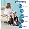 Homguava Foot & Calf Massager 2-in-1 Foldable with Heat, Shiatsu Kneading, Vibration & Adjustable Strength, Blood Circulation, Relaxing Gifts for Adult & Home, Black
