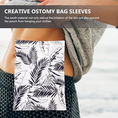 Healvian 2Pcs Ostomy Bag Cover Lightweight Ostomy Pouch One- Piece Universal Colostomy Pouch Protection Covers Shielding Protectors for Ostomy Supplies