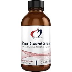 Designs for Health Ribo-CarniClear Liquid - 2000mg D-Ribose L-Carnitine with Pantothenic Acid - Vegan - May Support Energy, Muscle Recovery Heart Health - Orange Flavor 47 Servings 8 Fl Oz