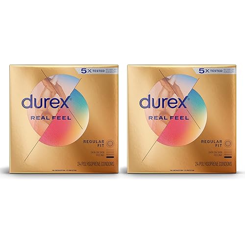 Durex Avanti Bare Real Feel Condoms, Non Latex Lubricated Condoms for Men with Natural Skin on Skin Feeling, FSA & HSA Eligible, 24 Count Packaging May Vary Pack of 2