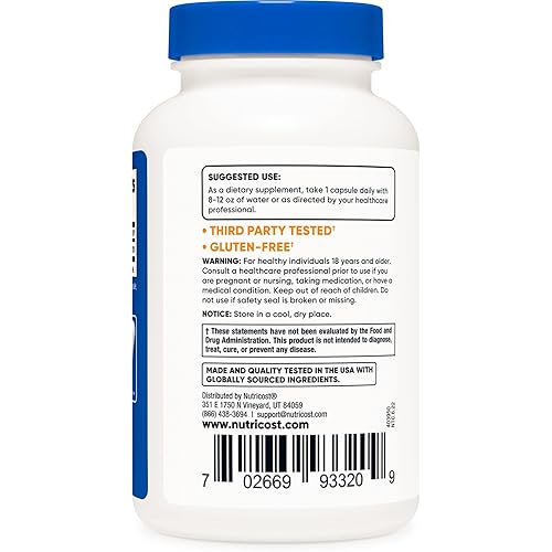 Nutricost Vitamin B12 Methylcobalamin 2000mcg, 240 Capsules - Vegetarian Caps, Non-GMO, Gluten Free B12 Supplement