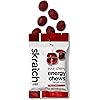 SKRATCH LABS Sport Energy Chews, Sour Cherry with Caffeine 10 Pack - Developed for Athletes and Sports Performance, Gluten Free, Dairy Free, Vegan
