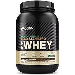 Optimum Nutrition Gold Standard 100% Whey Protein Powder, Naturally Flavored Chocolate, 1.9 Pound Packaging May Vary