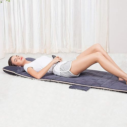 Snailax Massage Mat, Full Body Massage pad with 10 Vibration Motors and 4 Therapy Heating pad, Vibration pad for Back, Waist, Legs Pain Relief,Gifts