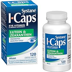 Systane ICaps Eye Vitamin & Mineral Supplement, Lutein & Zeaxanthin Formula, 120 Coated Tablets