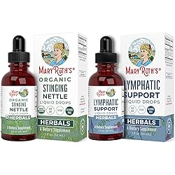 USDA Organic Stinging Nettle Leaf Drops & Lymphatic Cleanse Drops Bundle by MaryRuth's | for Glucose Metabolism Support, Detoxification | with Echinacea & Elderberry, for Antioxidant & Immune Defense