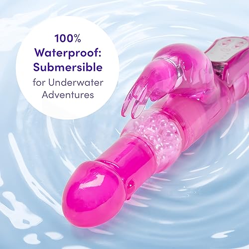 Lovehoney Jessica Rabbit Vibrator - 5 Inch Vibrator for Women with Rotating Shaft - 7 Patterns & 3 Speeds - Dual Stimulation Adult Sex Toy - Waterproof - Pink