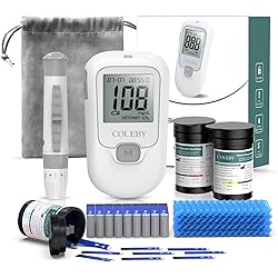 IKZA Blood Glucose Monitor Kit- G-666B Diabetes Testing Kit with 100 Test Strips and 100 Lancets - Blood Glucose Meter with Lancing Device - Smart, Portable Blood Sugar Test Kit for Home Use G-666B