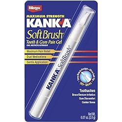 Kank-A Soft Brush ToothMouth Pain Gel, Professional Strength , 0.07 Ounce