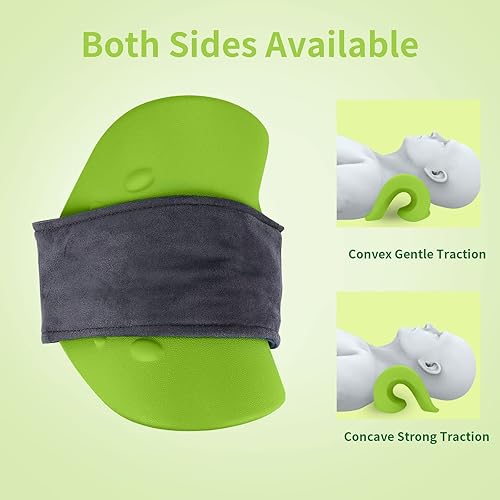 Heated Neck Stretcher for Neck Relaxtion - HONGJING Neck Cloud Cervical Traction Device with Heating Pad for TMJ Pain Relief, Neck Hump Corrector for Spine Alignment