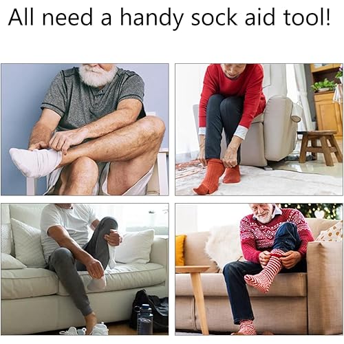 Sock Aid Kit Sock Assistance Device No Blending Stretching Stocking Helper Tool Sock Aid Brace for Pregnant Women Injured People Elderly Overweight