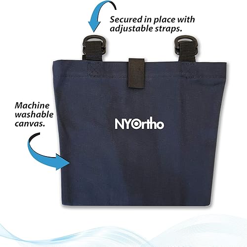 NYOrtho Urine Drainage Bag Holder - Privacy Canvas Covers with Adjustable Straps for Urine Bags, Nephrostomy Bags, Foley Bags, Catheter Bags - Hangs Discreetly Under Wheelchair, Geri-Chair, or Bed 1