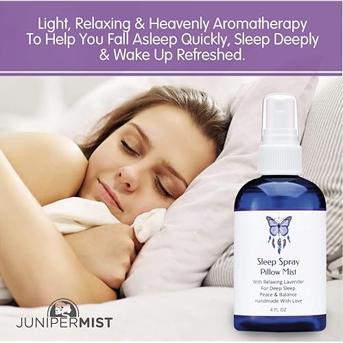 JUNIPERMIST Sleep Spray Pillow Mist All Natural Sleep and Eucalyptus Shower Spray Aromatherapy Mist for an Uplifting and Relaxing Spa Steam Room Experience - Handmade with Love in Small Batches