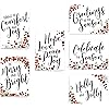 Pine And Berry Watercolor Holiday Card Assortment 24 Cards With White Envelopes 6 14" x 4 58" Rustic Christmas Note Cards