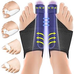 BLITZU Bunion Corrector & Hammer Toe Corrector for Women & Men, Toe Straightener for Crooked Toes, Orthopedic Bunion Correction Splint, Hallux Valgus Brace, Toe Separators for Big Toe Pain Relief