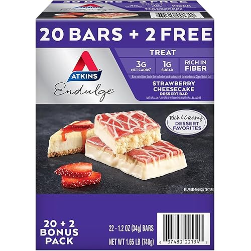 Atkins Endulge Strawberry Cheesecake, 1.2 Ounce 22 Count