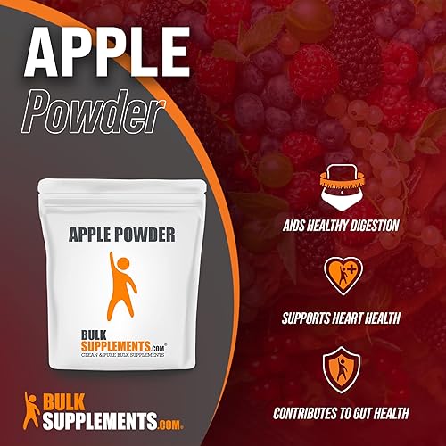 BulkSupplements.com Apple Powder - Flavoring Powder - Smoothie Powder - Fruit Powder - Soluble Fiber Supplements - Fiber Powder - High Fiber Supplement Powder 500 Grams - 1.1 lbs