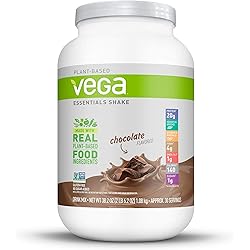 Vega Essentials Plant Based Protein Powder, Chocolate, Vegan, Superfood, Vitamins, Antioxidants, Keto, Low Carb, Dairy Free, Gluten Free, Pea Protein, 2.4 Pounds 30 Servings – Packaging May Vary