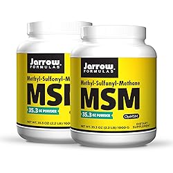 Jarrow Formulas MSM - 2.2 lbs Powder, Pack of 2 - Methylsulfonylmethane - Important Source of Organic Sulfur - Antioxidant, Supports Joints - Approx. 2000 Total Servings