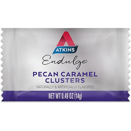 Atkins Endulge Treat, Pecan Caramel Clusters, Keto Friendly, 10 Count Pack of 6