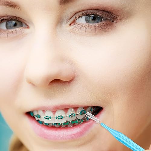120 Pieces Interdental Brush Teeth Floss Tooth Cleaning Tool Toothpick Cleaner Dental Tooth Flossing Head Teeth Soft Dental Pick Refill Dental Flosser Oral Dental Hygiene Teeth Flossing