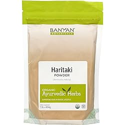 Banyan Botanicals Haritaki Powder – Certified Organic, 1 Pound – Terminalia chebula – for Detoxification & Rejuvenation – Organic, Vegan, Non-GMO, Gluten Free, Certified Fair for Life Fair Trade