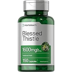 Blessed Thistle 1600 mg | 150 Capsules | Max Potency | Great for Breastfeeding | Non-GMO, Gluten Free Herb Supplement | by Horbaach