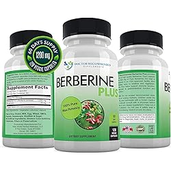 Berberine Plus 1200mg Per Serving - 120 Veggie Capsules Royal Jelly, Supports Healthy Immune System, Improves Cardiovascular Heart & Gastrointestinal Wellness