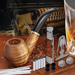 Scotte Tobacco Pipe Set Handmade Wood Smoking Pipe with Accessories and Gift Box