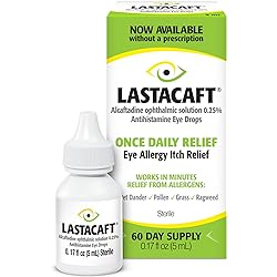 Lastacaft Once Daily Eye Allergy Itch Relief Drops, 1 Count 60 Day Supply