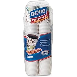Dixie PerfecTouch 12 oz. Insulated Paper Hot Coffee Cup by GP PRO Georgia-Pacific, Coffee Haze, 5342CDSBP, 160 Cups Per Case, Coffee Haze Design