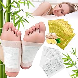 Foot Pads, 120 Pads Outgeek Natural Bamboo Vinegar Ginger Foot Pad for Foot and Body Care Sleep & Feel Better All Natural60 Pack