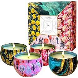 Candles Gifts for Women | Large Candles Gift Set 4x6 Oz | Mom Gifts | Scented Candle Set | Relaxing Scented Soy Candle Gift | Birthday Gifts for Wife, Mom, Sister | Friends Gifts | Housewarming Gifts